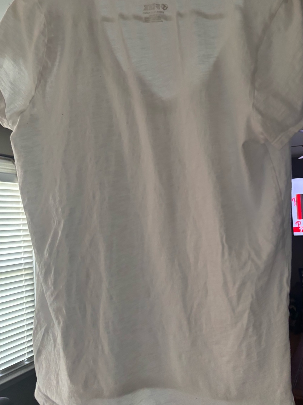 PINK Victoria's Secret White V-Neck Short Sleeve Tee - Picture 5 of 5